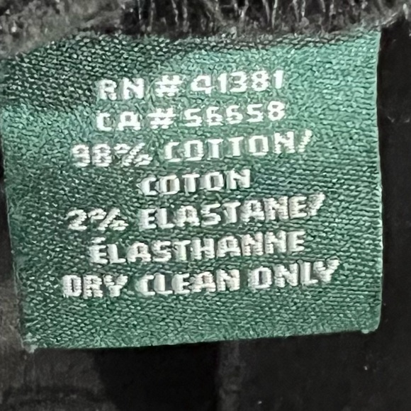 Ralph Lauren Black velvet cropped Straight Leg Pants 12 - Picture 3 of 7